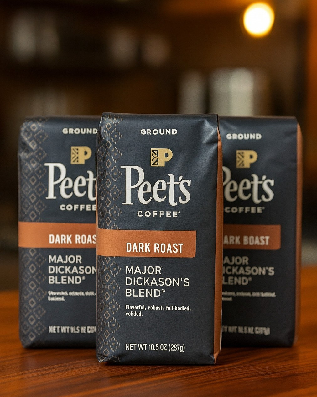 Peets Coffee Major Dickasons Blend Dark Roast Ground 10.5oz 