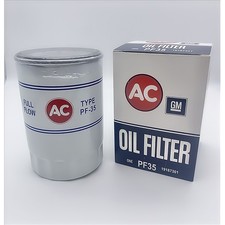 1965-91 Acdelco Pf35 Oil Filter Bb Chevy V8 Original Style Gm Filter White Red
