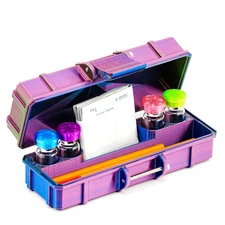 4-Slot 3 ml 10 ml Vial Case with Extra Storage for Syringes, Alcohol pads,  | Or