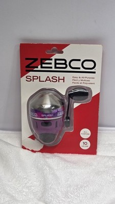 Zebco Splash Purple Spincast Reel 3.4:1 10 Lb Line All Metal Gears