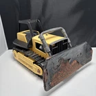Vintage Tonka Trax Pressed Steel Yellow/Black 12" Bulldozer Toy- Made in USA