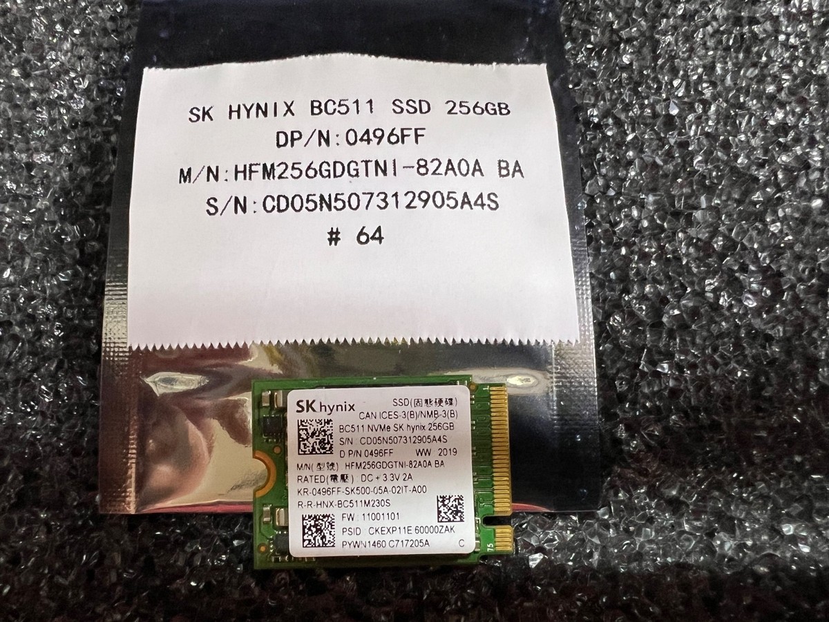 BC511 NVMe SK Hynix 256GB SSD, NVME M.2 2230 Internal Hard Drive