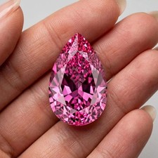 5.00 Ct Pear Cut Lab Grown Loose CVD Diamond VVS1 Certified Natural Pink Color