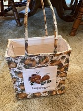 Longaberger Autumn Tote Purse Pumpkin Patch Fabric Plastic Protector- Cracked