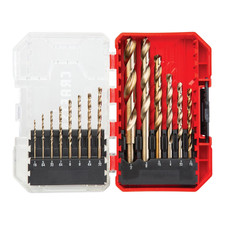 Juego de brocas de óxido de oro de 14 piezas para madera, plástico o metal (CMAM2214)