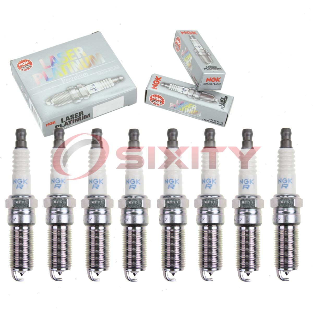 8 pc NGK Laser Platinum Spark Plugs for 2021 Ford E-350 Super Duty 7.3L V8 ar