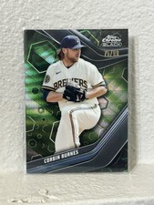 2023 Topps Chrome Black Corbin Burnes #83 Green Parallel Refractor /99 MLB MIL