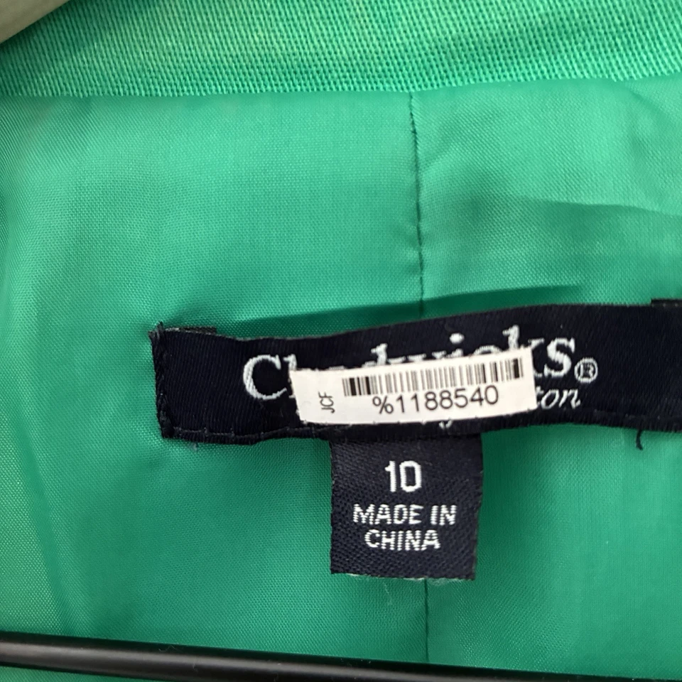 Blazer verde Chadwicks para mujer talla 10 Preppy Career Y2K chaqueta llamativa Foto 3 de 4