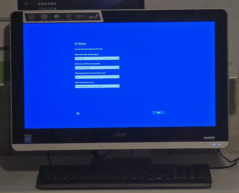 19.5" Acer Aspire ZC-700G All-In-One Desktop - Intel Celeron 500GB Hard Drive  - Image 2 of 4