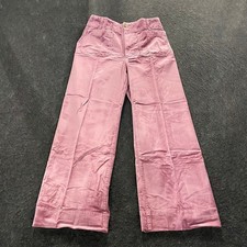 MAEVE The Colette Velvet Crop Wide-Leg Pants Women's Size 27 Mauve