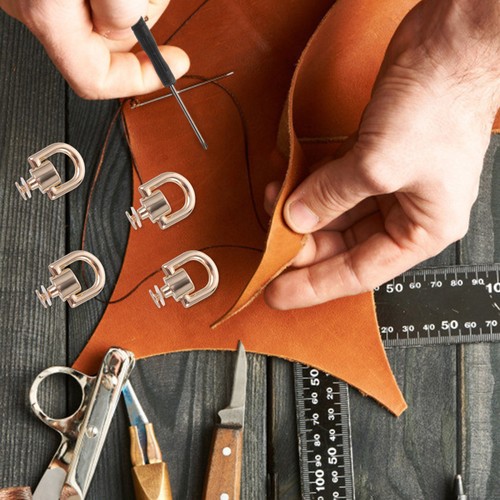 4 piezas de accesorios para hacer bolsas de anillo en D de metal accesorios para monedero accesorios para anillos - Imagen 2 de 12