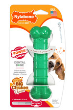 Nylabone Power Chew Textured Dental Chew Toy, Chicken Flavor, Medium - Up to 35