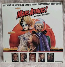 Warner Bros Mars Attacks LaserDisc Movie Widescreen Tim Burton Sci-Fi Comedy