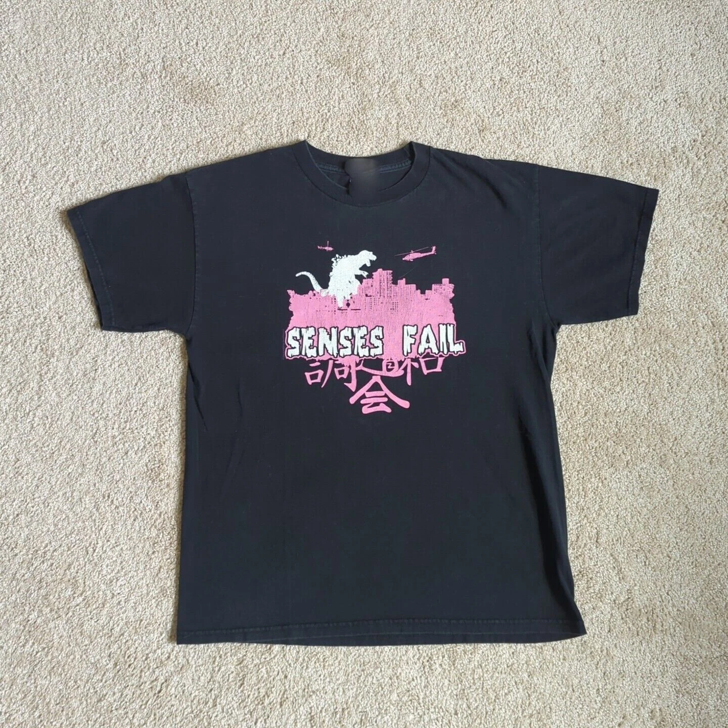 SENSES FAIL Vintage Godzilla T-Shirt Unisex Cotton All Size S-5XL AQ355