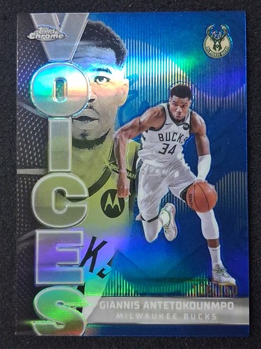 2025 Topps Chrome Giannis Antetokounmpo Refractors Blue (RAW)