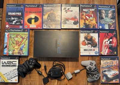 Sony PlayStation 2 PS 2 Fat mit Controllern, Spielen, Stromkabel, Speicherkarte