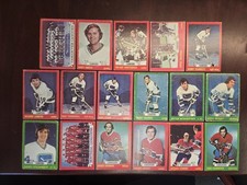 1973-74 OPC lot of 18 dark back feat Canucks & Montreal Canadiens with 3 rookies