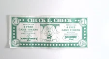 1980s Vintage Chuck E Cheese Chuck E Check