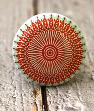 Multicolor Ceramic Knobs Kitchen Cabinet Drawer Cupboard pulls- Set of 10