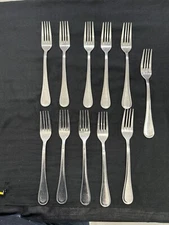 Grande Stainless by Cambridge Silver 11 Pieces Dinner Forks 8 3/8 In