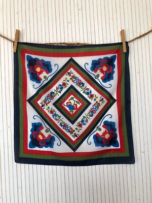 Quadratischer Schal Gavroche Roberta di Camerino Mehrfarbig Geschenk für Damen FO280