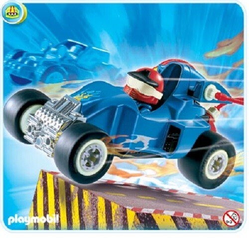 Playmobil Azul Pull Back Carreras Coche Juego 4181 NUEVO EN CAJA Sellado Retirado - Imagen 2 de 3
