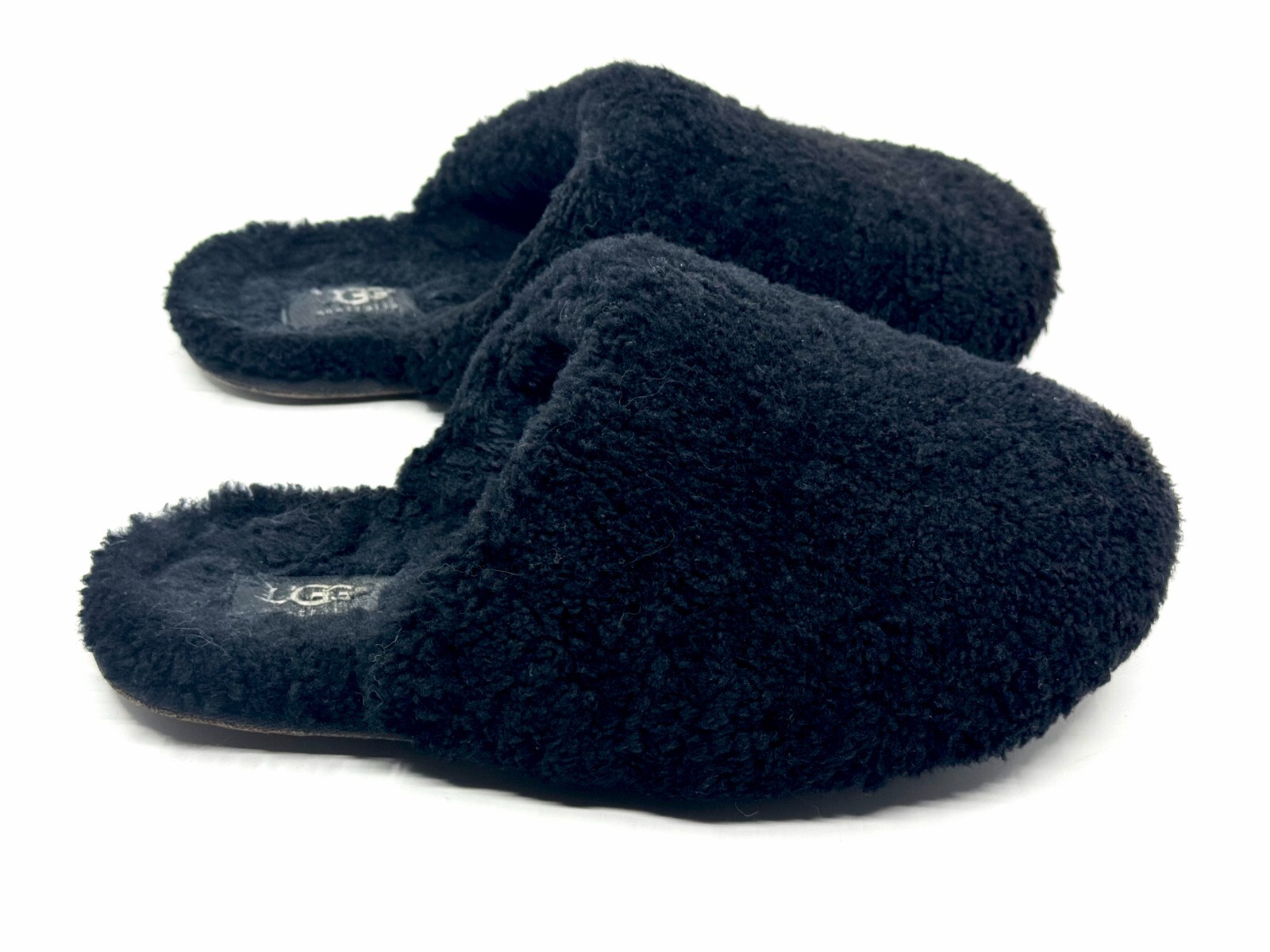 SAOLA Rara pantofola UGG Maxi riccia shearling 100% lana montone slide con suola in pelle 9