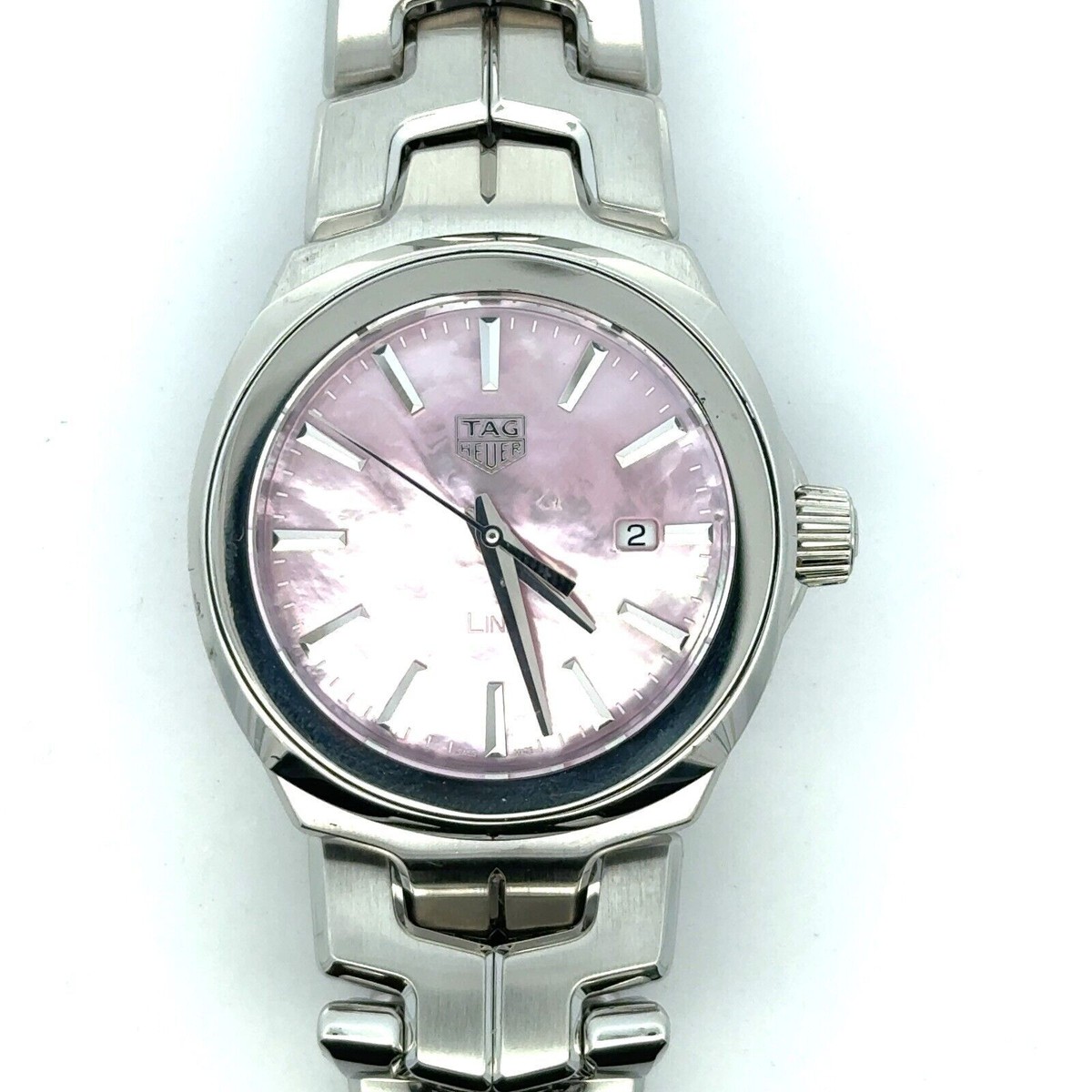 ６月８日までの出品・最終価格【美品】タグホイヤーリンクMOPピンク TAG Heuer Link Women's Quartz Pink MOP Watch 100M Sapphire