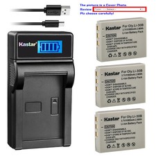 Kastar Battery LCD USB Charger for Olympus Li30B Olympus Stylus Verve Digital S