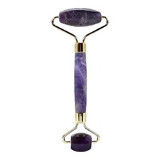 Amethyst Facial Roller,  helps reduce under-eye puffiness and dark circles