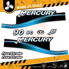 Decalcomania Adesivi Motore Fuoribordo Mercury 90 cv - Four Stroke BLU