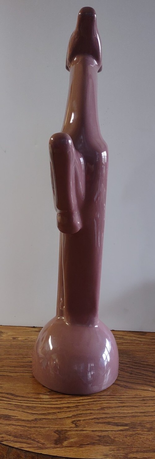 Royal Haeger ,Mauve, pink 21'' Gazelle/ Antelope Statue Mid Century Art Deco