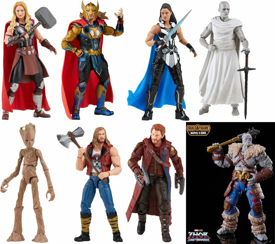 HASBRO Marvel Legends Thor: Love and Thunder Wave 1 Set of 7