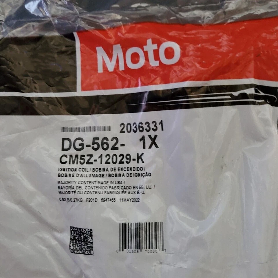 4pcs DG562 MOTORCRAFT COILS IN SEALED FACTORY BAGS NEW STOCK DG-562 For FORD Foto 4 de 4
