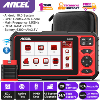 Ancel DS300 OBD2 Diagnosegerät Auto Scanner Alle System EPB TPMS SAS IMMO DHL