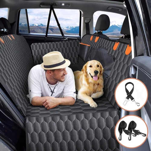 Dog Back Seat Extender Truck Dog Seat Car Cover Back Dog Hard Bottom Hammock USA - Picture 1 of 9