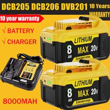 For DeWalt 20V 20 Volt Max XR Lithium Ion 8.0Ah Battery DCB200-2 DCB206 DCB208