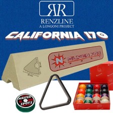 Biliardo  pool 9 panno California c 340x160 +6 gomme x sponde e bilie Aramith