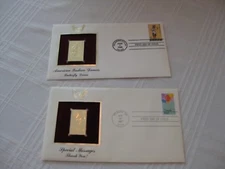 LOT OF 2: USA First Day Issue Stamps 1987 Thank You Stamp & 1996 American Indian