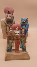 Rare Antique Pharaonic Egyptian Goddess 3 Sekhmet Statues Ancient Egypt BC