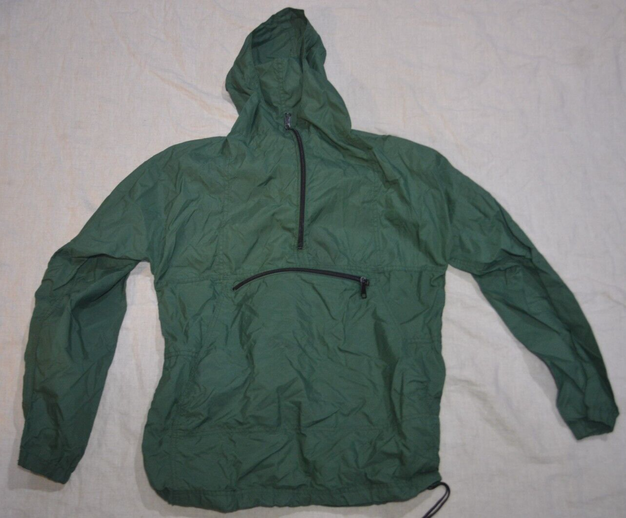 Vintage Kelty Green Hooded Anorak Size Small Rain Adult Pullover Made