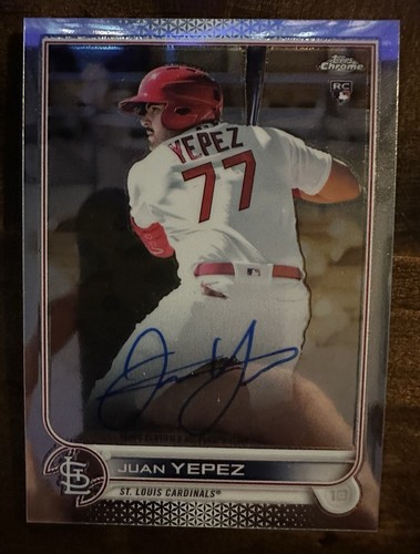 2022 Topps Chrome - Rookie Autographs #RA-JY Juan Yepez (AU, RC) - Picture 5 of 9