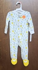 Baby Carter's Bumble Bee 2-Way Zip Sleep & Play Size 9 mths w/ Footies Sleeper