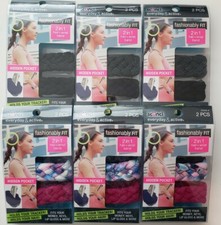 Lot of 6 Scunci Everyday  Active Fashionable Fit 2 in 1 Hair  Wrist Band