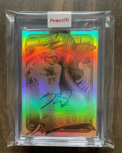 Mike Trout 1/1 2021 Topps Project 70 #589 Gold  CRAOLA On Card Auto Angels