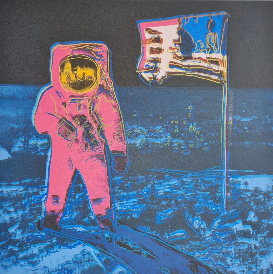 ANDY WARHOL * Moonwalk * 50 x 40 cm * signed lithograph * limited # 41/200 - Bild 2 von 4