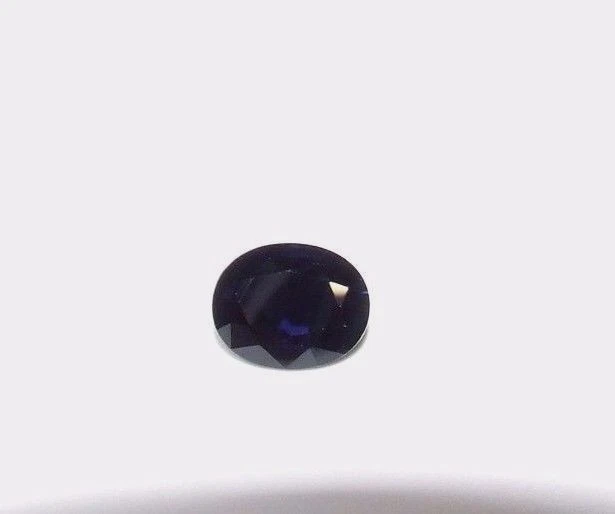 Natural earth mined large blue black sapphire oval gemstone 2 carat gem