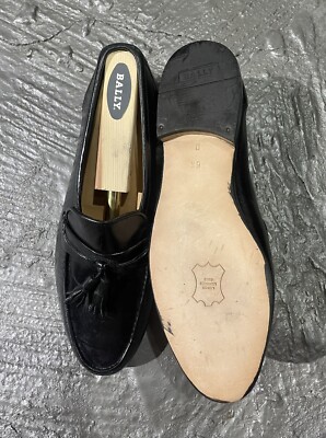 BALLY Black Brogue Tassel Leather Loafers | eBay display picture 3