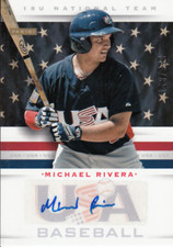 2013 USA Baseball 18U National Team Signatures #16 Michael Rivera Auto/499 
