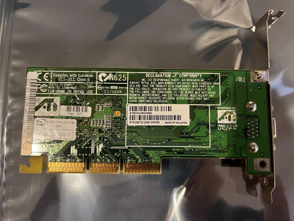 Dell ATI 09K099 1027311602 32MB AGP VGA Video Card - Image 2 of 3